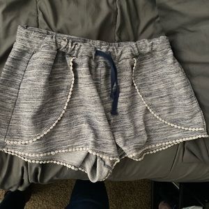 Blue and white shorts